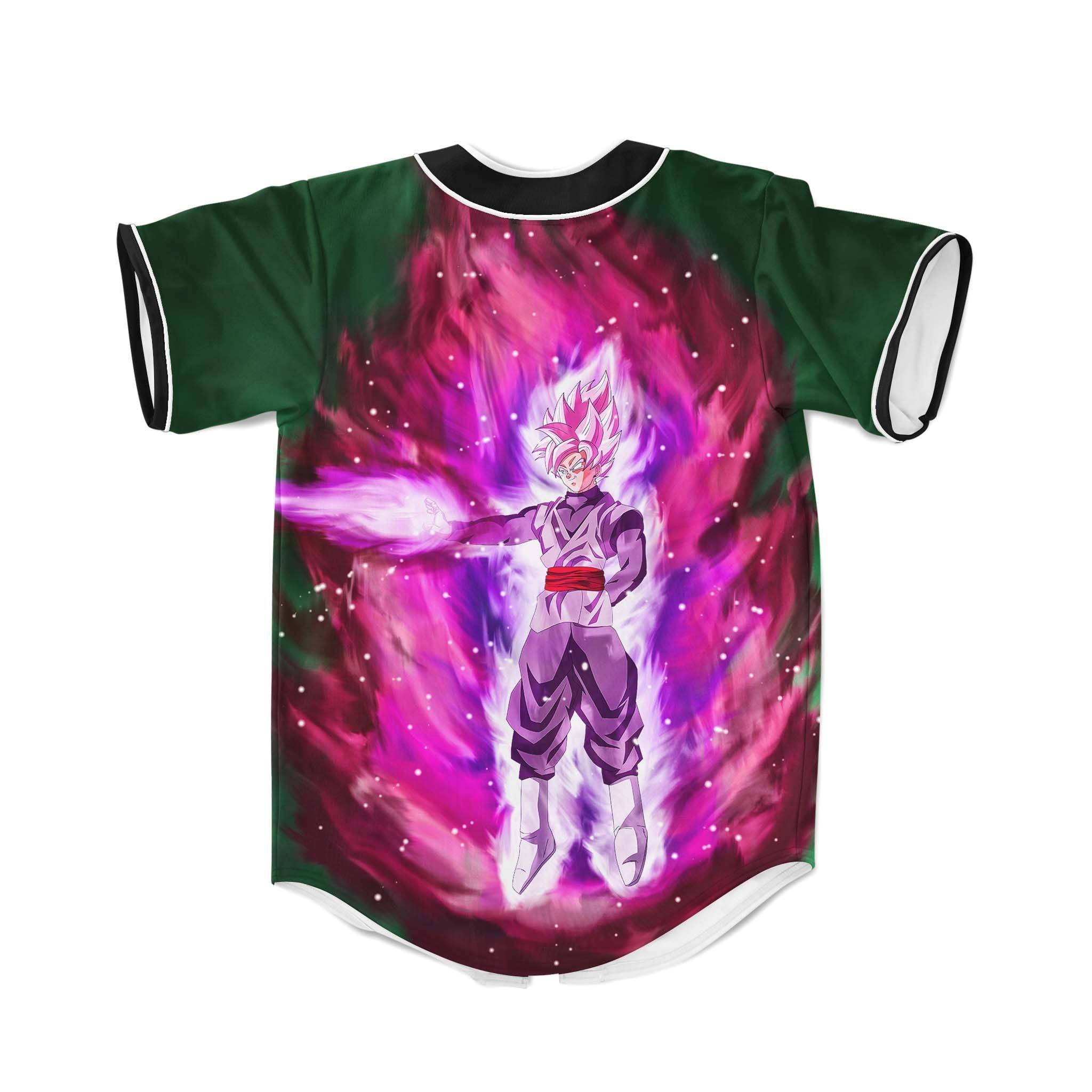03.1 DBZ Goku Black Super Saiyan Rose Villain Baseball Jersey Goku Black - Anime Jersey Shop