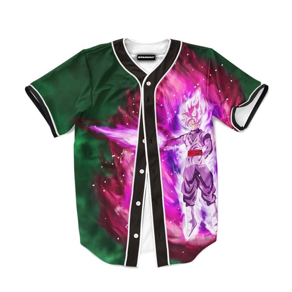 03 DBZ Goku Black Super Saiyan Rose Villain Baseball Jersey Goku Black - Anime Jersey Shop