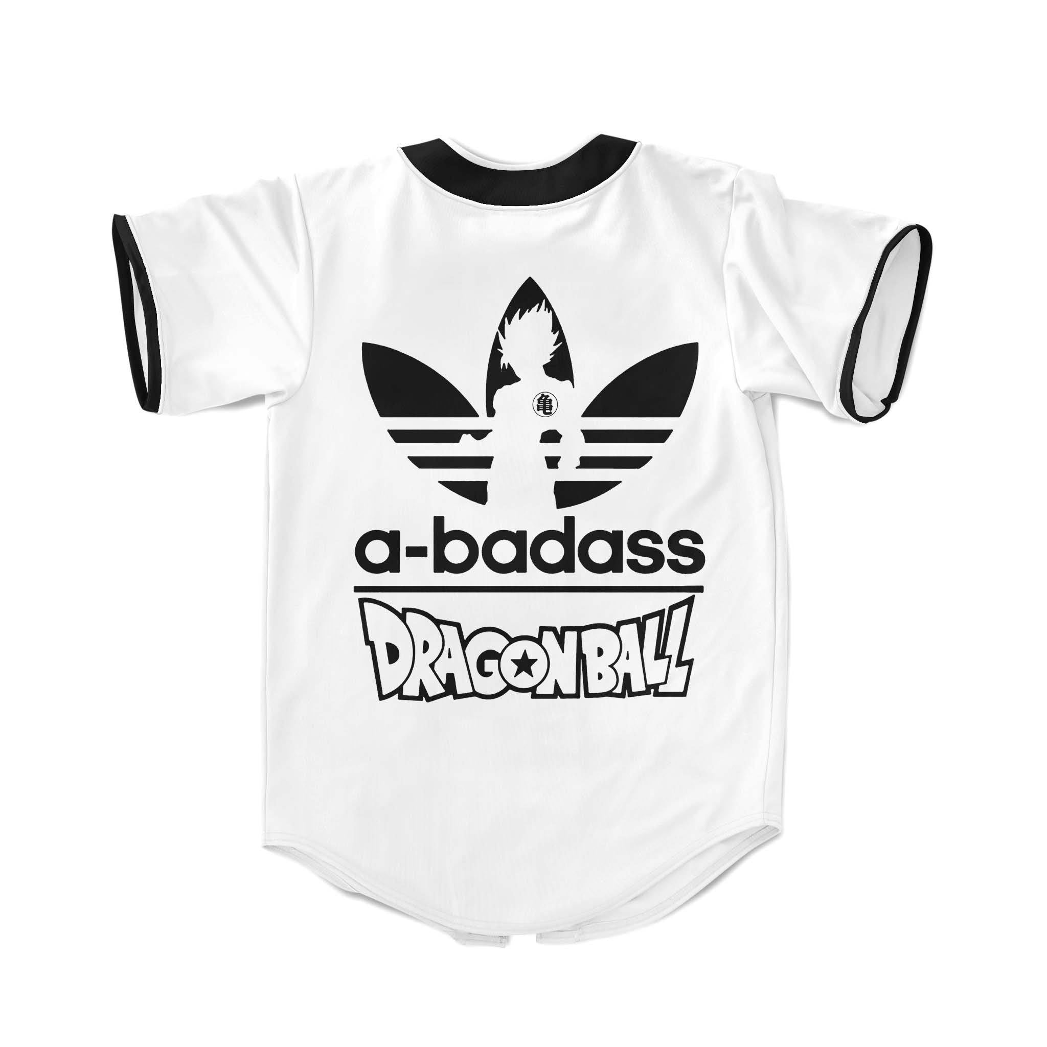 05.1 Dragon Ball Adidas Logo A Bass Ass Funny Baseball Jersey Goku - Anime Jersey Shop