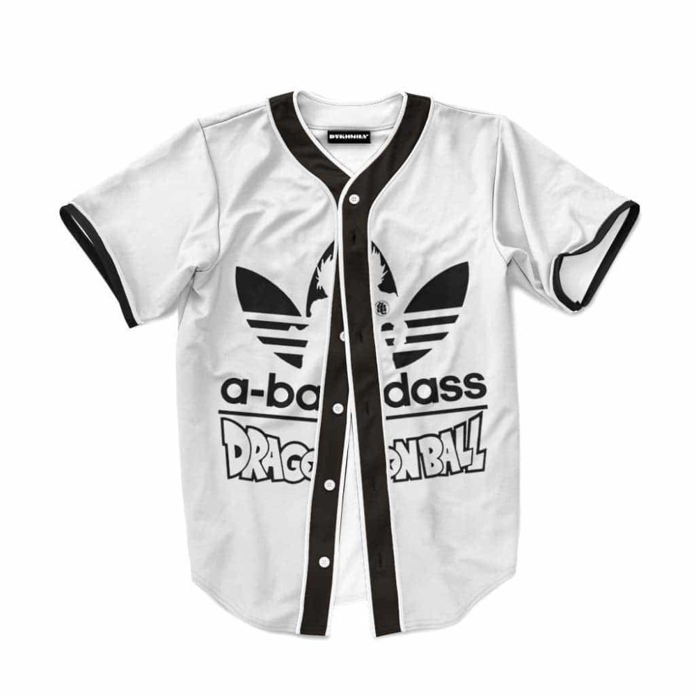 05 Dragon Ball Adidas Logo A Bass Ass Funny Baseball Jersey Goku - Anime Jersey Shop