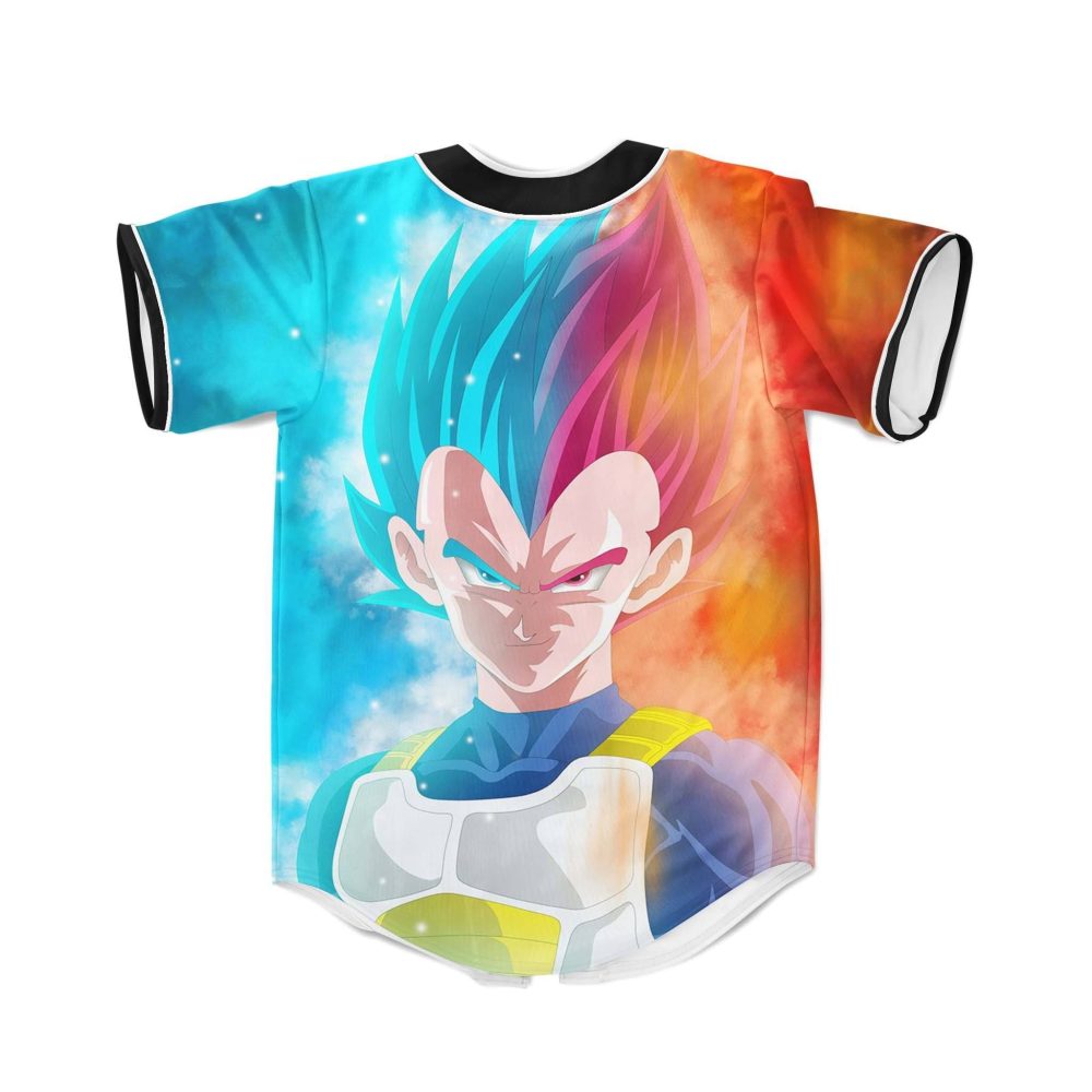 09.1 DBZ Vegeta Super Saiyan God Blue SSGSS Baseball Jersey - Anime Jersey Shop