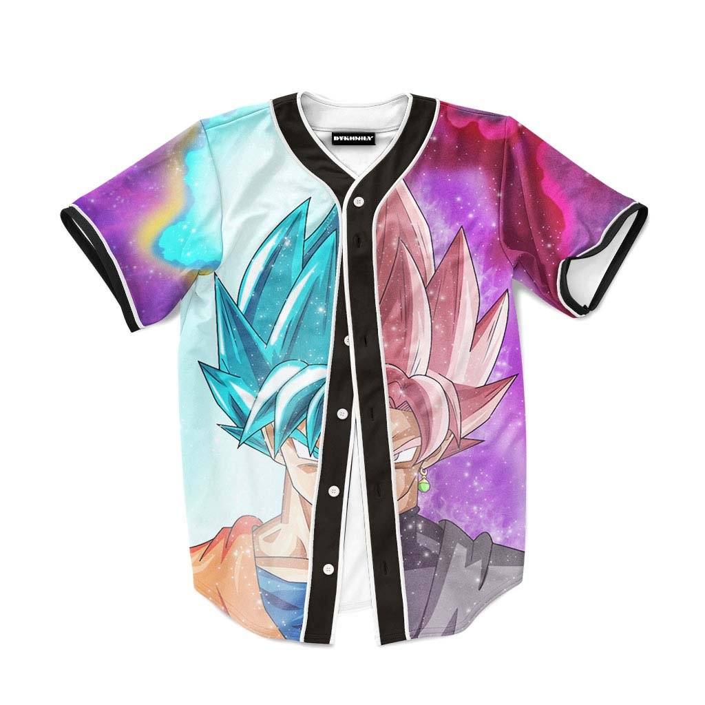 11 DBZ Goku SSGSS Black Rose Super Saiyan Baseball Jersey Goku Goku Black - Anime Jersey Shop
