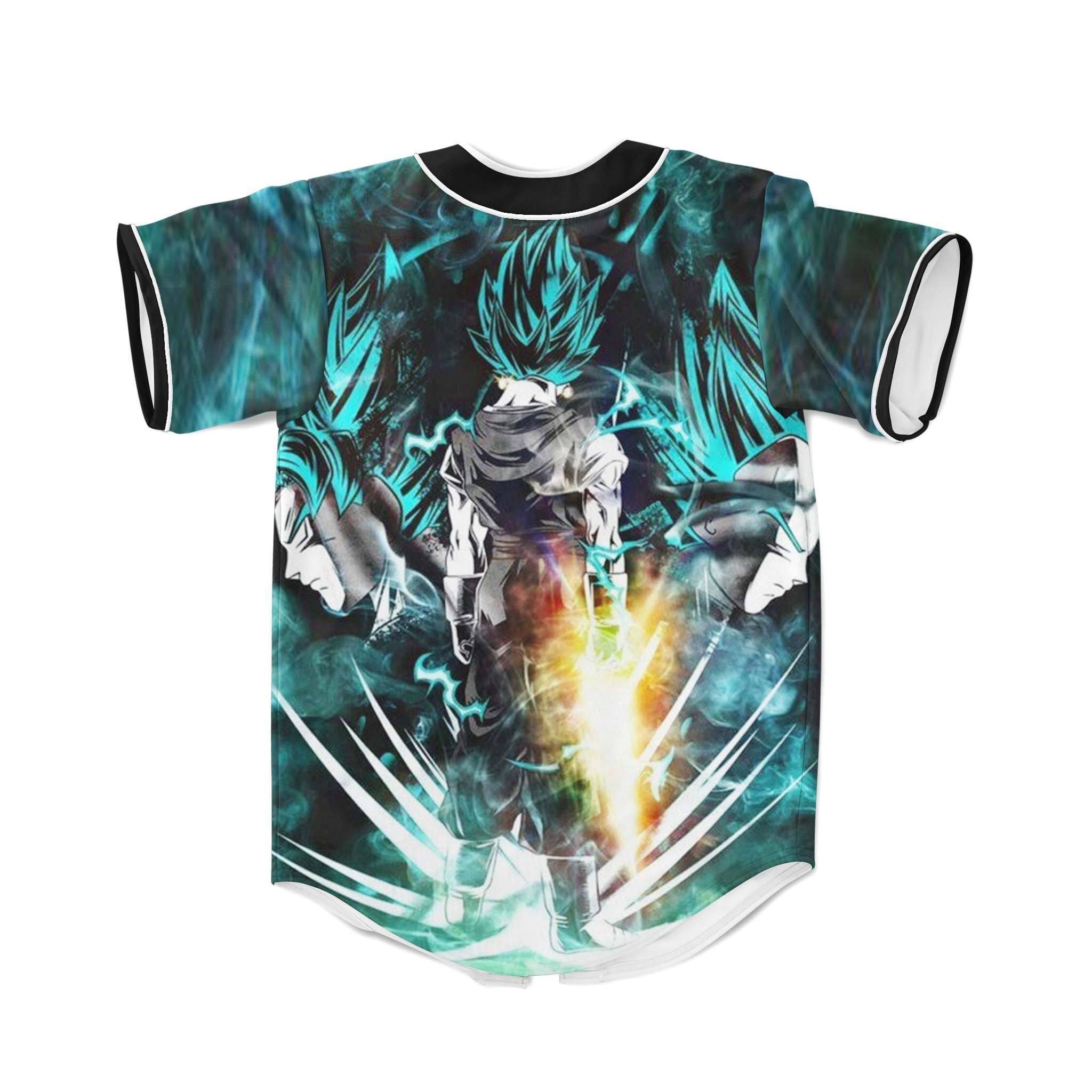 26. 1Dragon Ball Vegito Super Saiyan Fusion Dope Baseball Jersey Vegito - Anime Jersey Shop