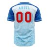 Ariel The Little Mermaid AOP Baseball Jersey BACK Mockup - Anime Jersey Shop