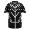 Black Panther Cosplay Marvel AOP Baseball Jersey FRONT Mockup 1 - Anime Jersey Shop