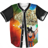 DBZ Goku Spirit Bomb Ganja Weed Colorful Awesome Baseball Jersey 1 - Anime Jersey Shop
