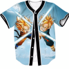 DBZ Super Saiyan Gohan Goten Kids Fight Battle 3D Hip Hop Baseball Jersey - Anime Jersey Shop