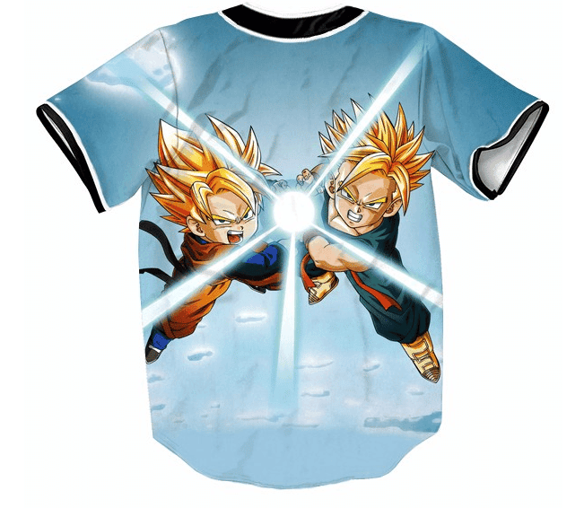 DBZ Super Saiyan Gohan Goten Kids Fight Battle 3D Hip Hop Baseball Jersey 2 - Anime Jersey Shop