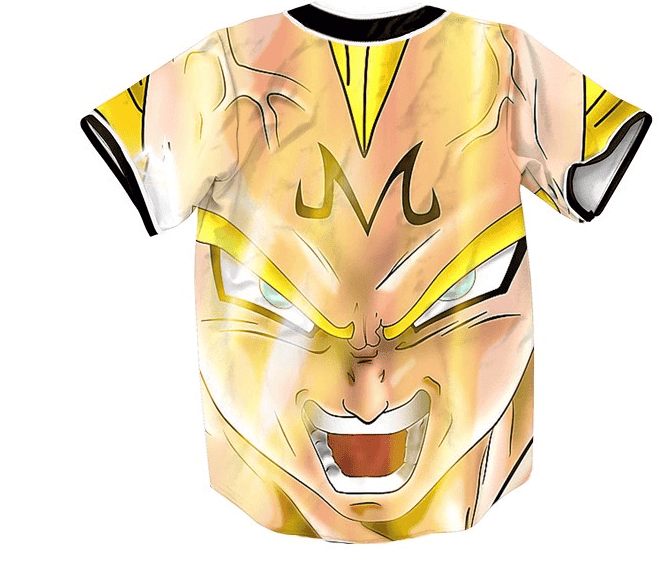DBZ Super Saiyan Prince Vegeta Angry Streetwear Hip Hop 3D Baseball Jersey 2 - Anime Jersey Shop