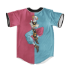 Dragon Ball Z Belmod Dope Blue Pink Baseball Jersey 2 - Anime Jersey Shop