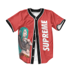 Dragon Ball Z Bulma Art Supreme Red Baseball Jersey 4 - Anime Jersey Shop