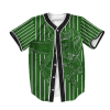 Dragon Ball Z Cell Stencil Art Green Baseball Jersey - Anime Jersey Shop