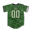 Dragon Ball Z Cell Stencil Art Green Baseball Jersey 2 - Anime Jersey Shop
