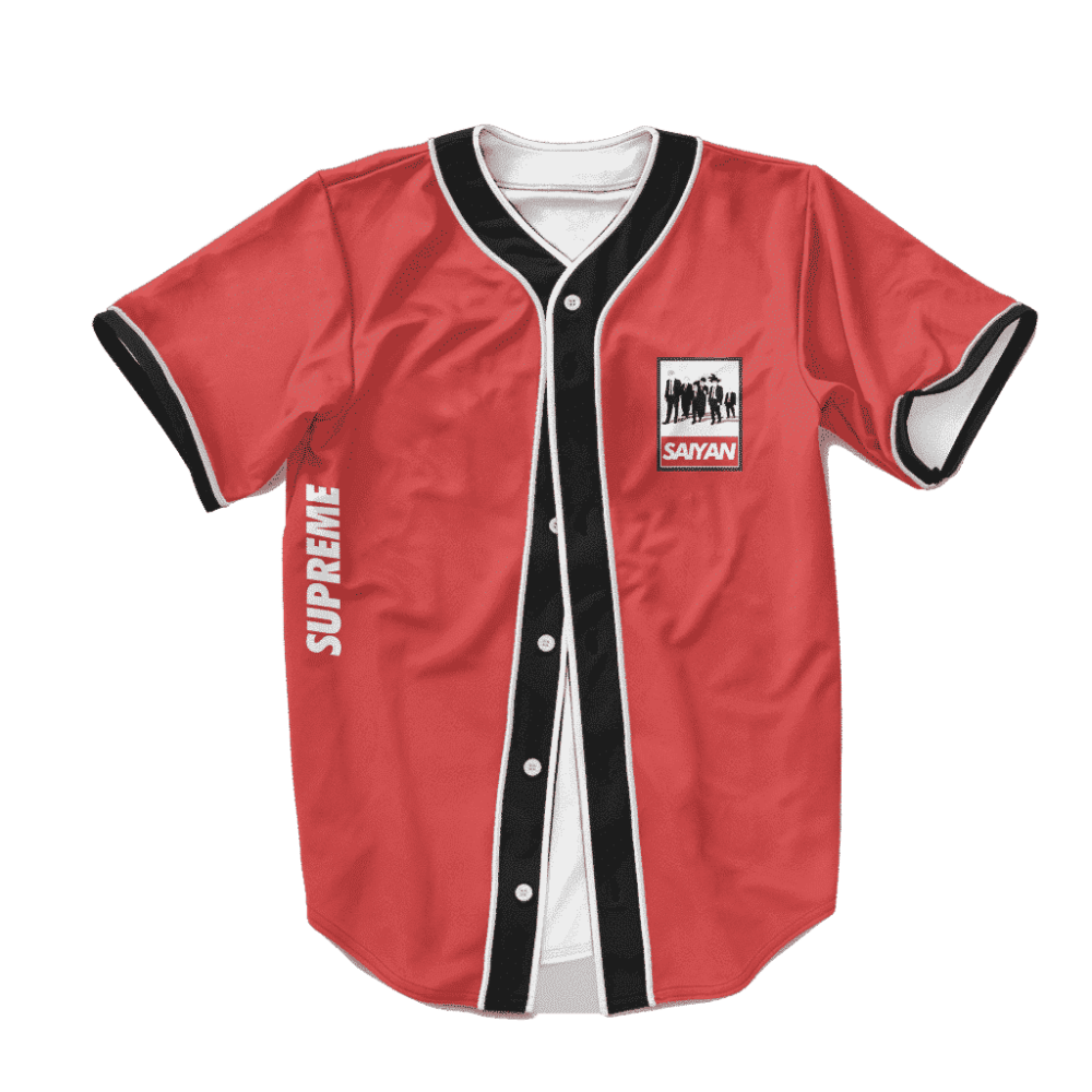 Dragon Ball Z Dream Team Supreme Red Baseball Jersey - Anime Jersey Shop