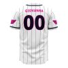 Giorno Giovanna Golden Wind JBA AOP Baseball Jersey BACK Mockup - Anime Jersey Shop