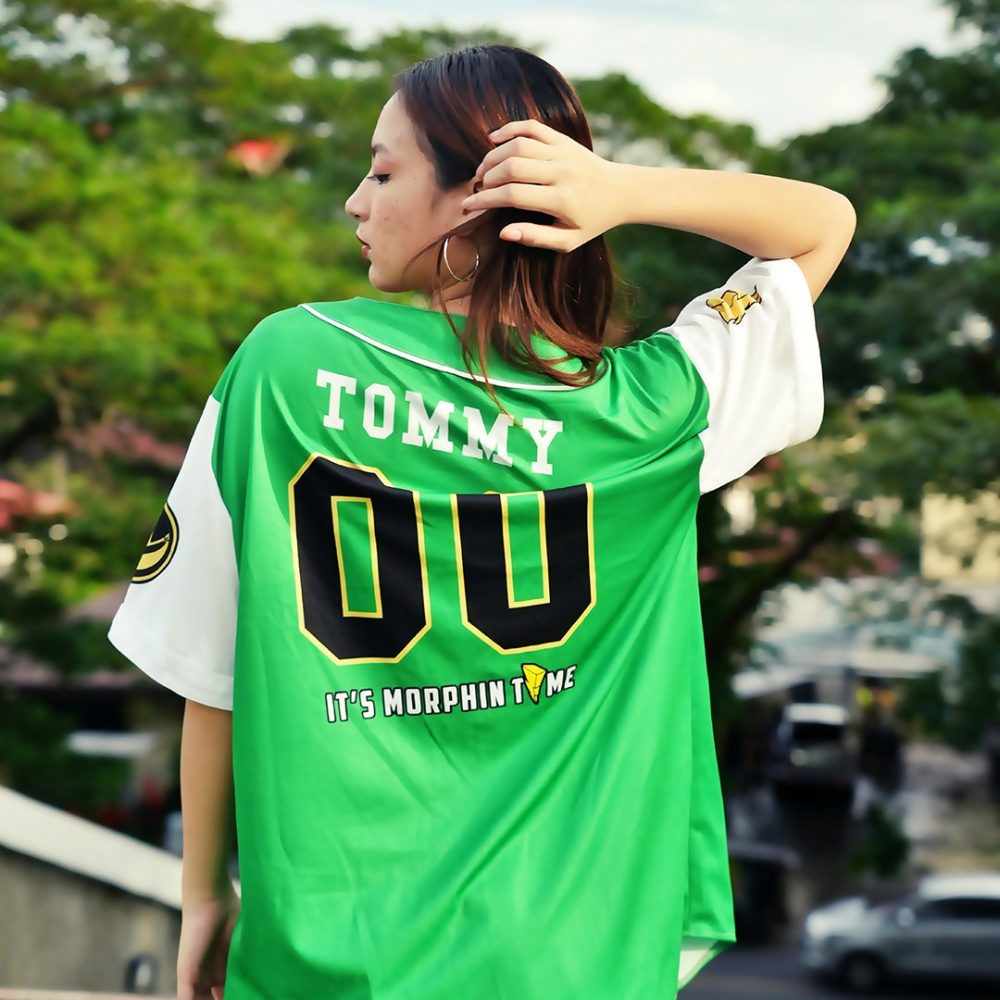 Green Dragonzords Tommy Oliver Power Rangers Baseball Jersey Back 1 - Anime Jersey Shop