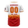 Hashira Kyojuro Rengoku DS AOP Baseball Jersey AOP Baseball Jersey BACK Mockup - Anime Jersey Shop