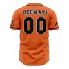 Konoha Uzumaki Naruto AOP Baseball Jersey BACK Mockup - Anime Jersey Shop