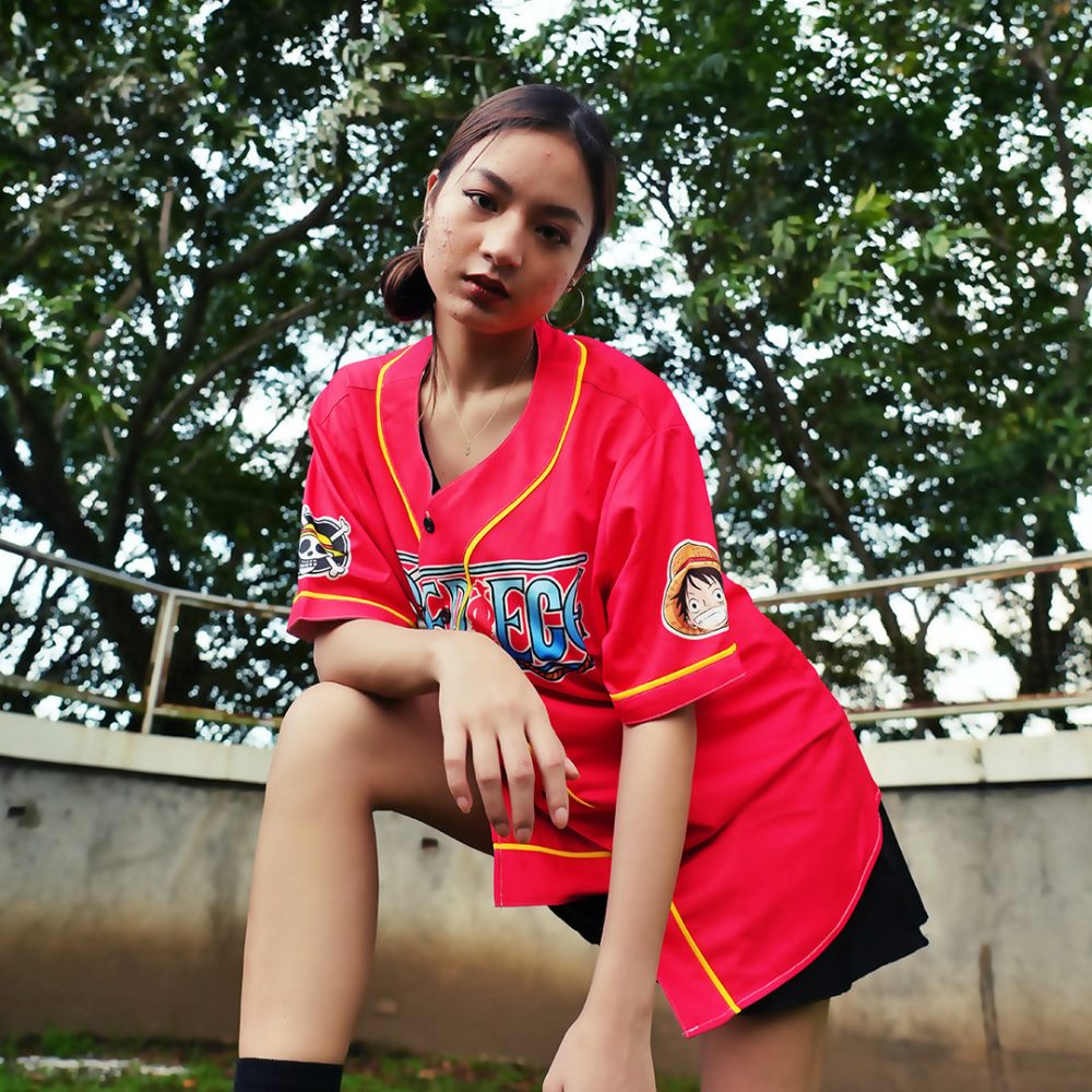 Luffy One Piece Baseball Jersey Front 2 - Anime Jersey Shop