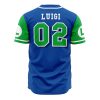 Luigi SMB AOP Baseball Jersey BACK Mockup - Anime Jersey Shop