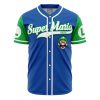 Luigi SMB AOP Baseball Jersey FRONT Mockup - Anime Jersey Shop