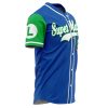 Luigi SMB AOP Baseball Jersey SIDE Mockup - Anime Jersey Shop