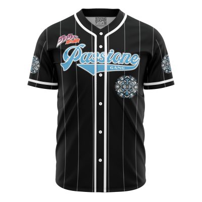 Passione Gang JBA AOP Baseball Jersey AOP Baseball Jersey FRONT Mockup - Anime Jersey Shop