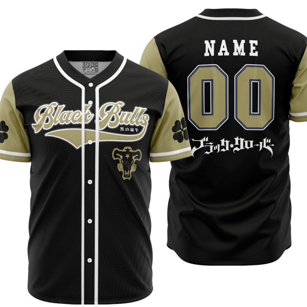 Personalized Asta Black Bulls BC AOP Baseball Jersey MAIN Mockup 1 - Anime Jersey Shop