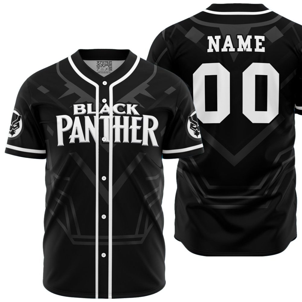Personalized Black Panther Marvel AOP Baseball Jersey MAIN Mockup - Anime Jersey Shop