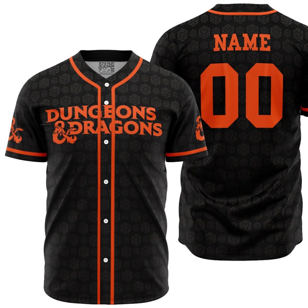 Personalized Dungeons Dragons AOP Baseball Jersey MAIN Mockup - Anime Jersey Shop