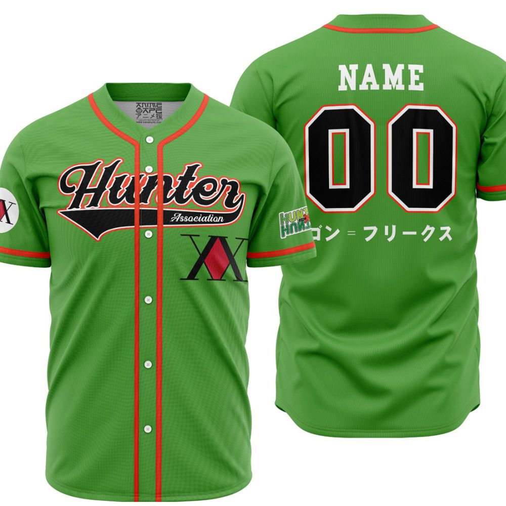Personalized Hunter Association Gon HXH AOP Baseball Jersey MAIN Mockup - Anime Jersey Shop