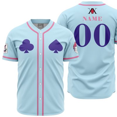 Personalized Hypnotic Eye Hisoka HXH AOP Baseball Jersey MAIN Mockup - Anime Jersey Shop
