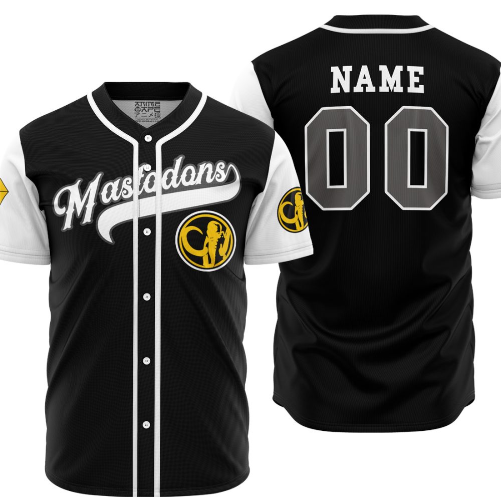Personalized Mastadons Black PR AOP Baseball Jersey MAIN Mockup - Anime Jersey Shop