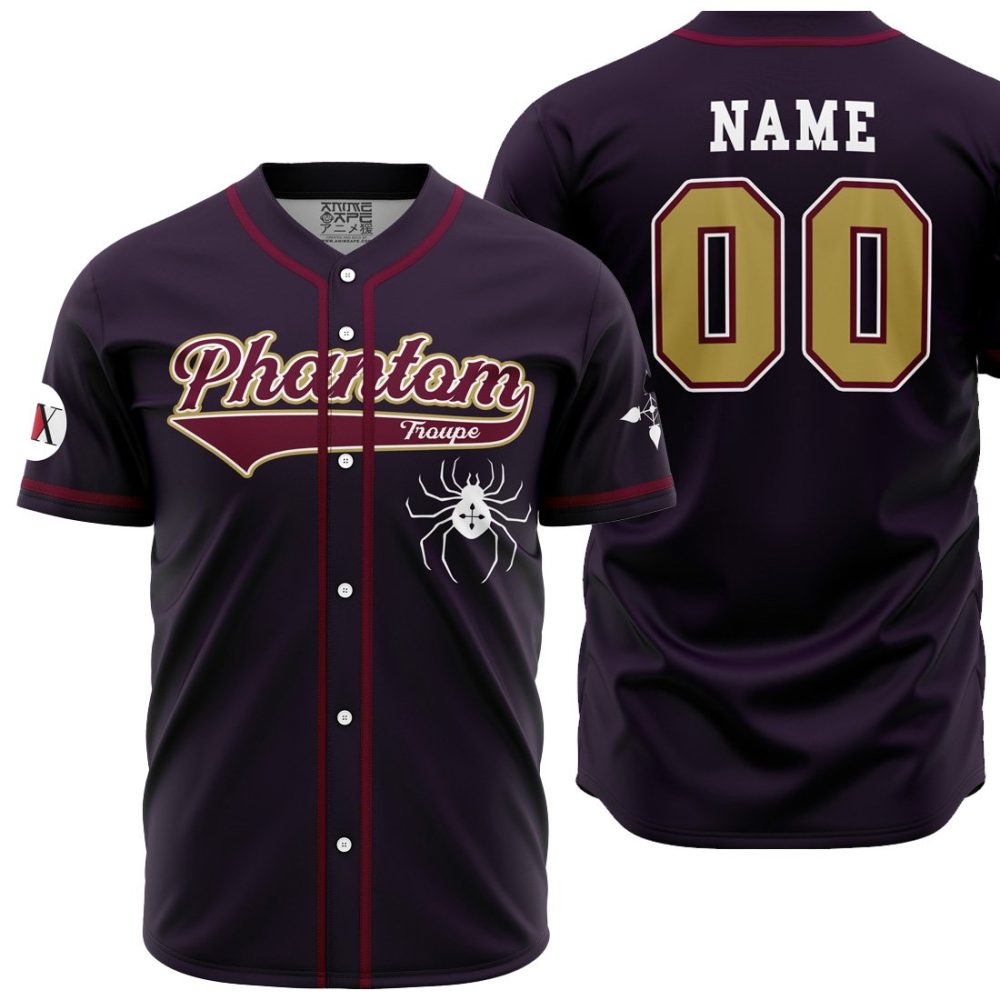 Personalized Phantom Troupe Chrollo HXH AOP Baseball Jersey MAIN Mockup - Anime Jersey Shop