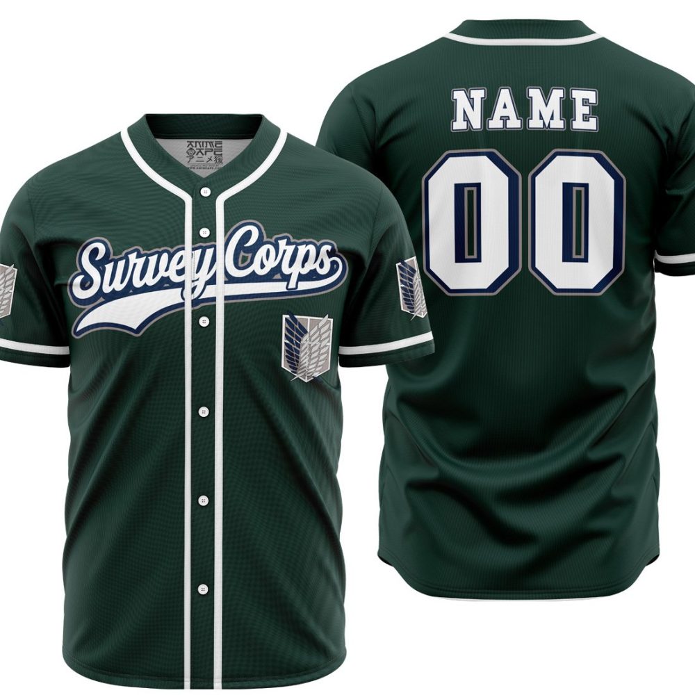 Personalized Survey Corps AOA AOP Baseball Jersey MAIN Mockup 1 - Anime Jersey Shop