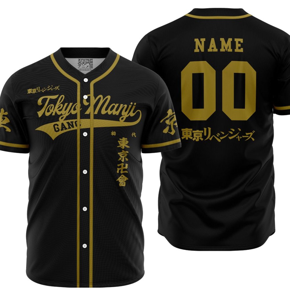 Personalized Tokyo Manji Gang Mikey TR AOP Baseball Jersey MAIN Mockup - Anime Jersey Shop