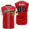 Personalized Tyrannosauruses Red PR AOP Baseball Jersey MAIN Mockup - Anime Jersey Shop