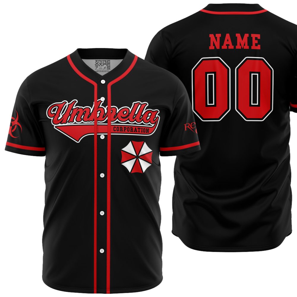 Personalized Umbrella Corp RE AOP Baseball Jersey MAIN Mockup - Anime Jersey Shop