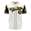 Personalized White Tigers White PR AOP Baseball Jersey FRONT Mockup - Anime Jersey Shop