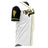 Personalized White Tigers White PR AOP Baseball Jersey SIDE Mockup - Anime Jersey Shop