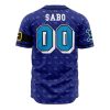 Revolutionary Army Sabo OP AOP Baseball Jersey BACK Mockup - Anime Jersey Shop