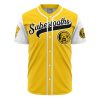 Sabertooths Yellow PR AOP Baseball Jersey AOP Baseball Jersey FRONT Mockup - Anime Jersey Shop