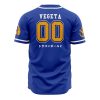 Saiyan Vegeta V2 Dragon Ball Z AOP Baseball Jersey BACK Mockup - Anime Jersey Shop