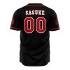 Sasuke Uchiha Clan Naruto AOP Baseball Jersey AOP Baseball Jersey BACK Mockup - Anime Jersey Shop