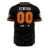 Soul Reaper Ichigo Bleach AOP Baseball Jersey AOP Baseball Jersey BACK Mockup - Anime Jersey Shop