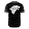 Starks of Winterfell Black GOT AOP Baseball Jersey AOP Baseball Jersey BACK Mockup - Anime Jersey Shop
