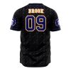 Straw Hats Brook One Piece AOP Baseball Jersey BACK Mockup - Anime Jersey Shop