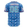 Straw Hats Chopper One Piece AOP Baseball Jersey BACK Mockup - Anime Jersey Shop