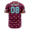 Straw Hats Franky One Piece AOP Baseball Jersey BACK Mockup - Anime Jersey Shop