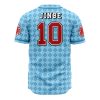 Straw Hats Jinbe One Piece AOP Baseball Jersey BACK Mockup - Anime Jersey Shop